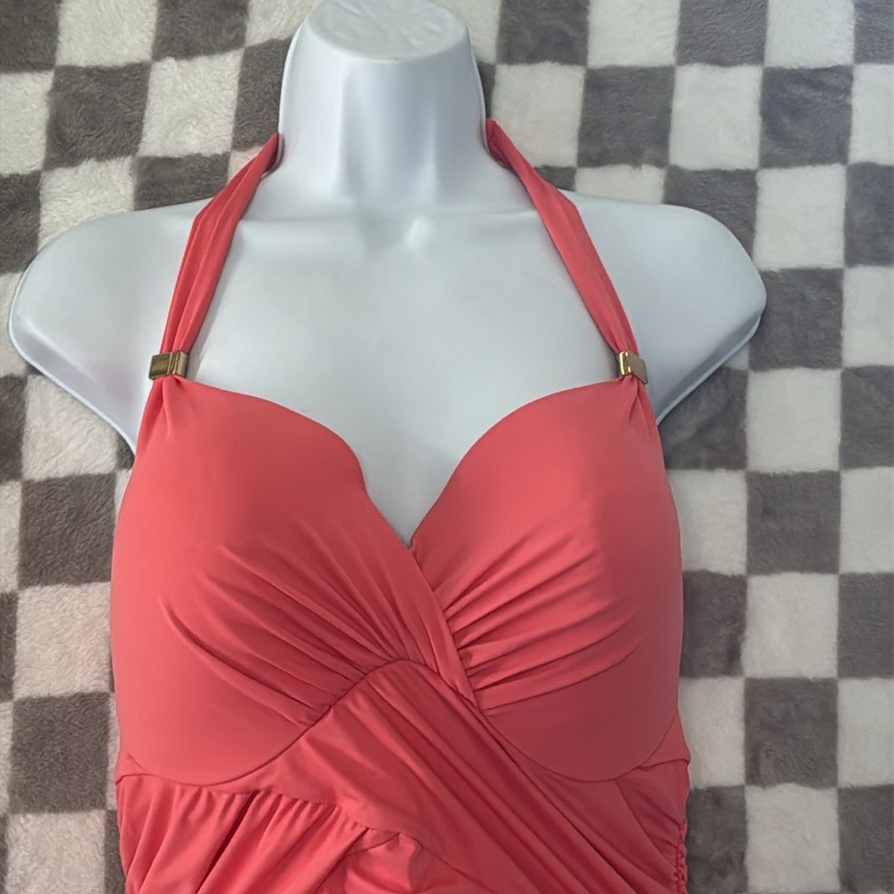 Victorias Secret Women’s One Piece Ruffled SwimSuit Knot Back Tie Size 12D - Picture 3 of 12